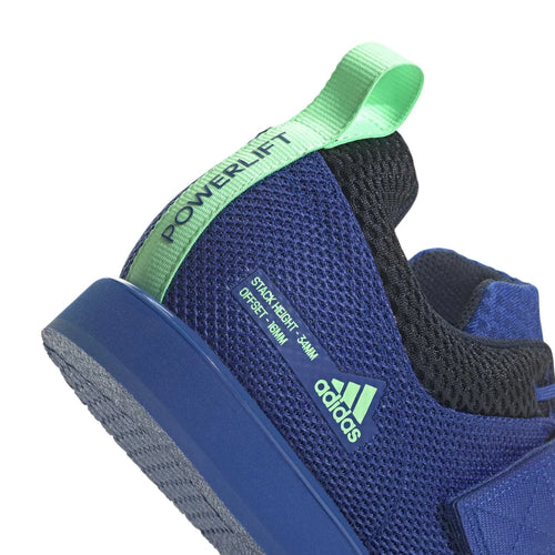 Adidas Powerlift 5 Weightlifting Shoes - Royal Blue / Cloud White / Beam Green