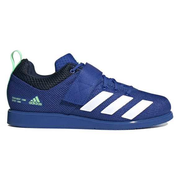Adidas Powerlift 5 Weightlifting Shoes - Royal Blue / Cloud White / Beam Green