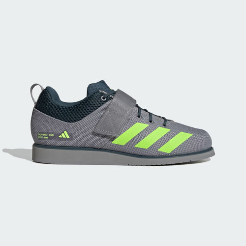 Adidas Powerlift 5 Weightlifting Shoes - Grey Three / Lucid Lemon / Arctic Night