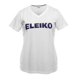 Eleiko Ladies Cotton V-neck T-Shirt - White