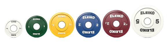 ELEIKO IWF WEIGHTLIFTING RUBBER COATED COMPETITION DISCS