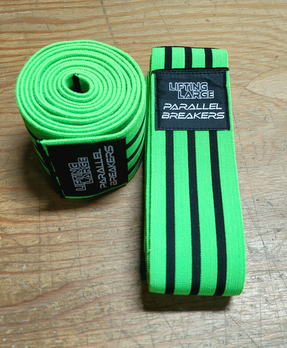 Lifting Large - Parallel Breaker Knee Wraps - Green